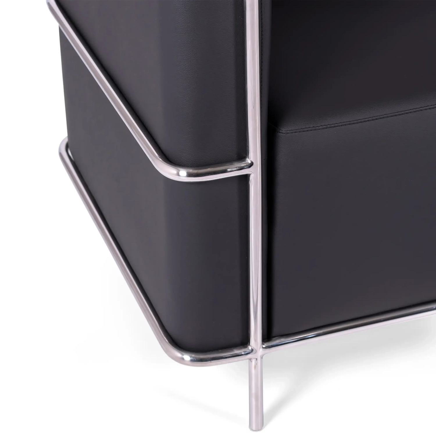 Torino 3-sitssoffa i ekoläder och förkromat stål - Mobelarium