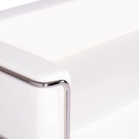 3-Sitzer Sofa Torino aus Ökoleder und verchromtem Stahl - Mobelarium