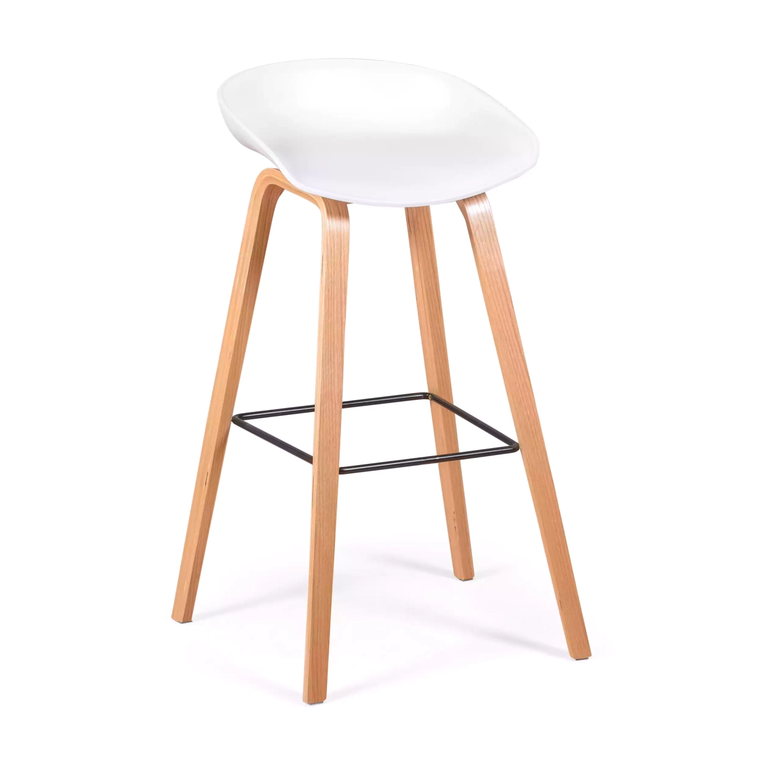 Barstoel Scandinavisch van 75cm in Beukenhout - Mobelarium