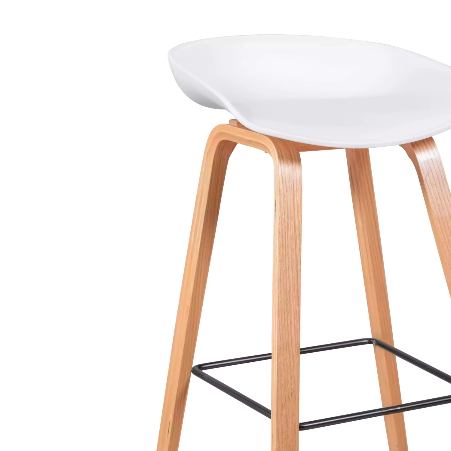 Barstoel Scandinavisch van 75cm in Beukenhout - Mobelarium
