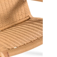 Fauteuil Catani CH25 | Scandinavisch ontwerp in essen en natuurlijk touw