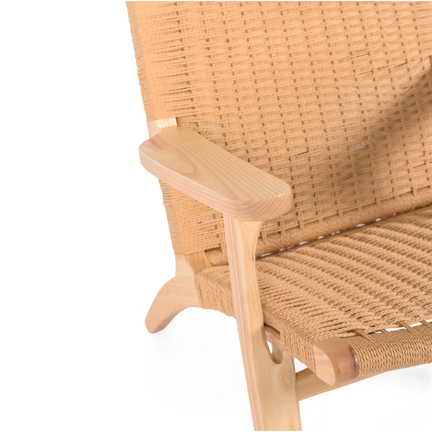Sessel Catani CH25 | Skandinavisches Design aus Esche und Naturseil