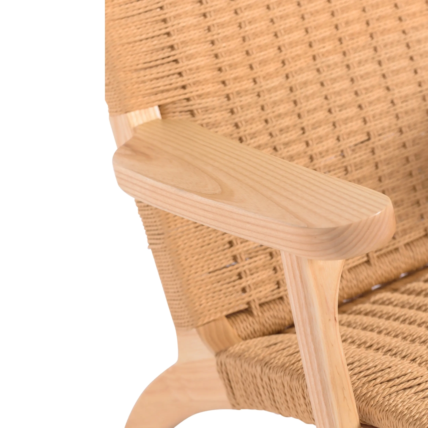 Nojatuoli Catani CH25 | Skandinaavinen muotoilu tuhkasta ja luonnon köydestä