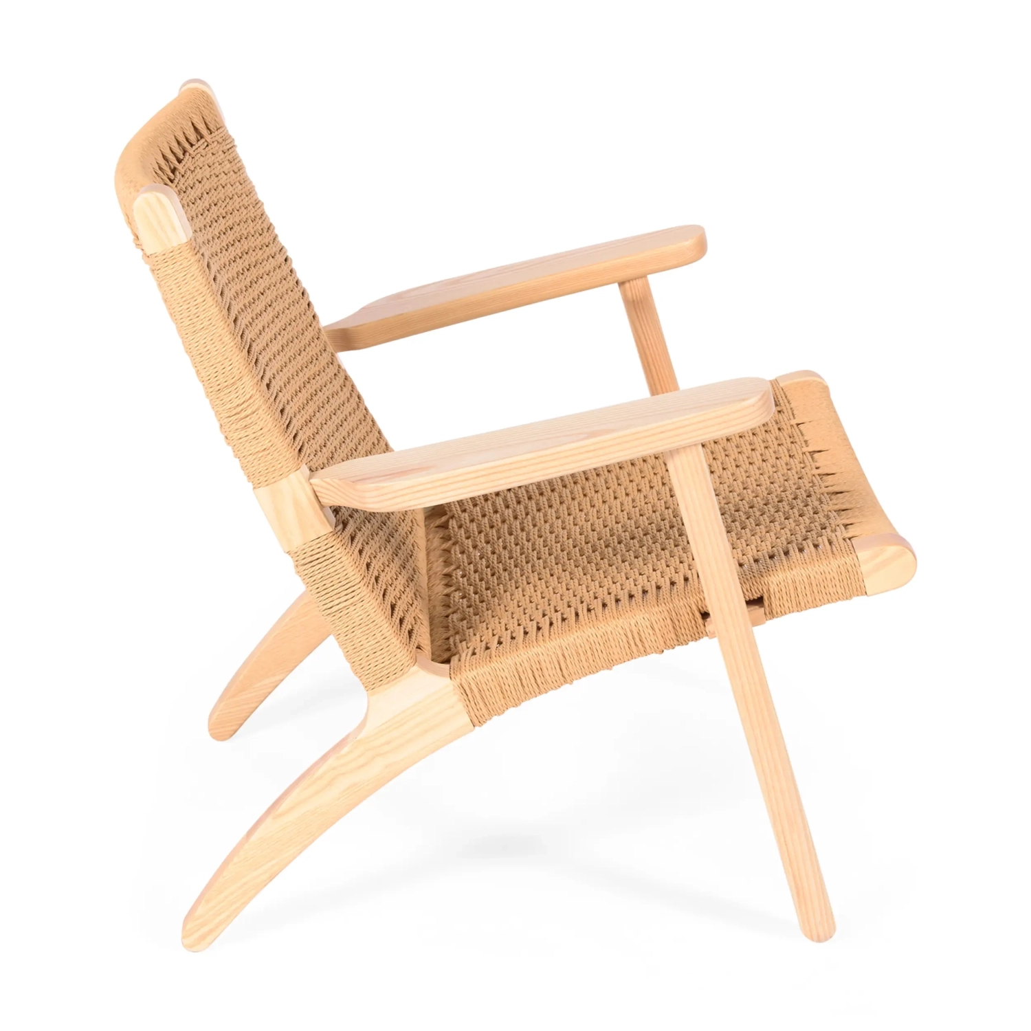 Sessel Catani CH25 | Skandinavisches Design aus Esche und Naturseil