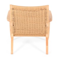 Fotel Catani CH25 | Skandynawski design z jesionu i naturalnej liny