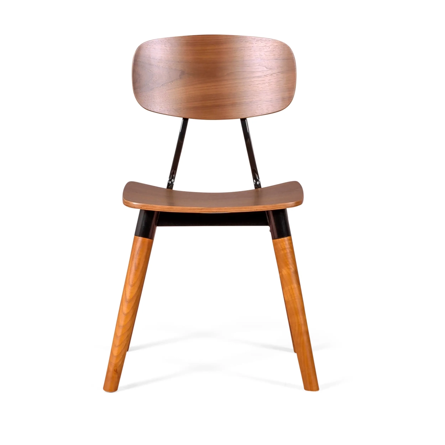Krzesło Copine z drewna orzechowego | Przemysłowy design retro - Mobelarium