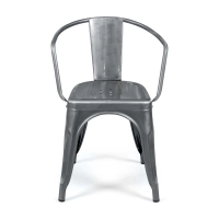 Cadeira de metal Bistro com apoios para os braços - Empilhável e resistente Mueble Design