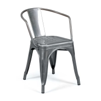 Replica of the Tolix chair design with armrests