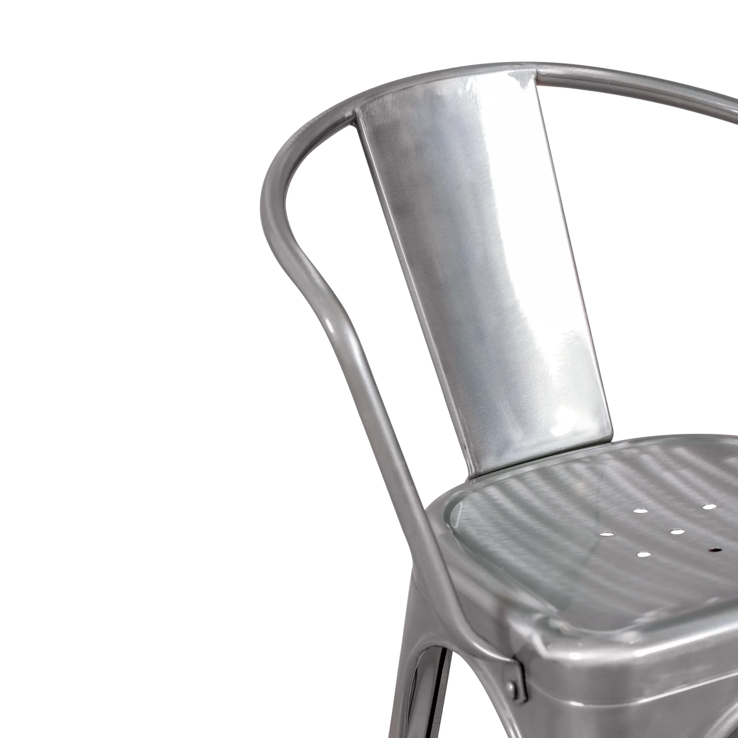 Cadeira de metal Bistro com apoios para os braços - Empilhável e resistente Mueble Design