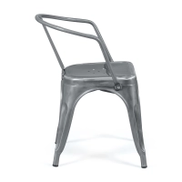 Cadeira de metal Bistro com apoios para os braços - Empilhável e resistente Mueble Design