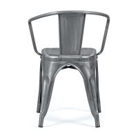 Metal chair Bistro with armrests | Stackable and resistant - Mueble Design