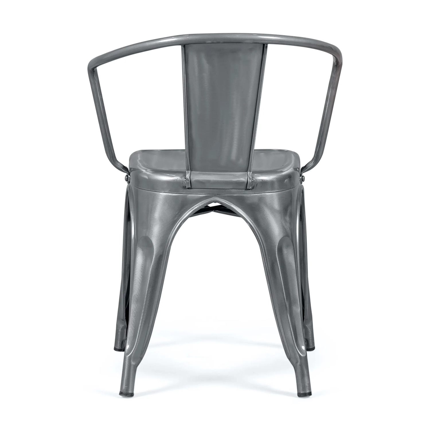 Chaise en métal Bistro avec accoudoirs - Empilable et robuste Meubles Concept