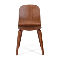 Silla de diseño nórdica Hut en madera de nogal | Estilo escandinavo elegante