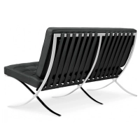 Fauteuil Barcelona chair  2 places Half leather - Meubles Concept