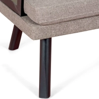 Fauteuil Leeds en rotin naturel avec coussin en coton : style vintage Scandinave