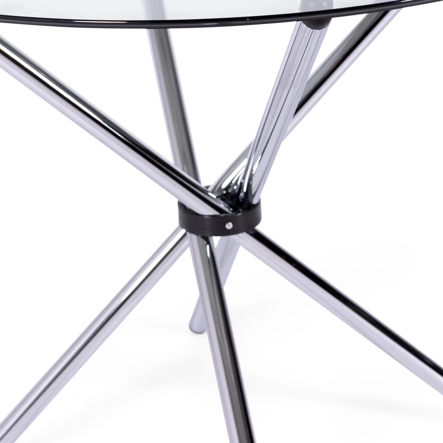 Okrągły szklany stół 80 cm | Nowoczesny design do kuchni i jadalni