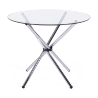 Ronde Glazen Tafel 80 cm | Modern Ontwerp voor Keuken & Eetkamer