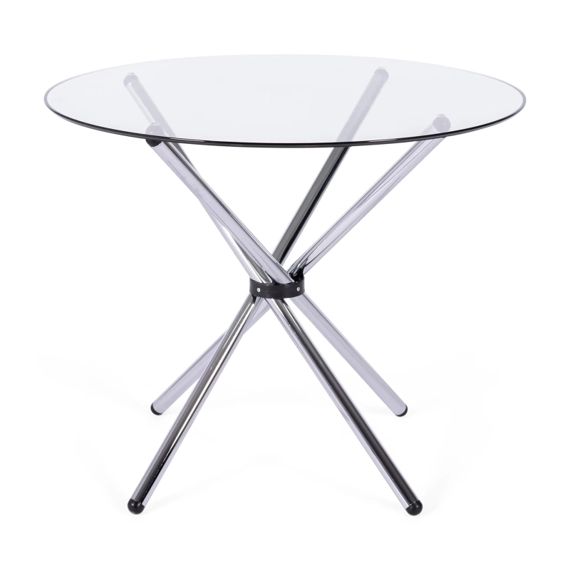 Table ronde en verre 80 cm | Design moderne pour cuisine et salle à manger