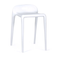 Stołek design Didi 45 cm Biały | Minimalistyczny i lekki design