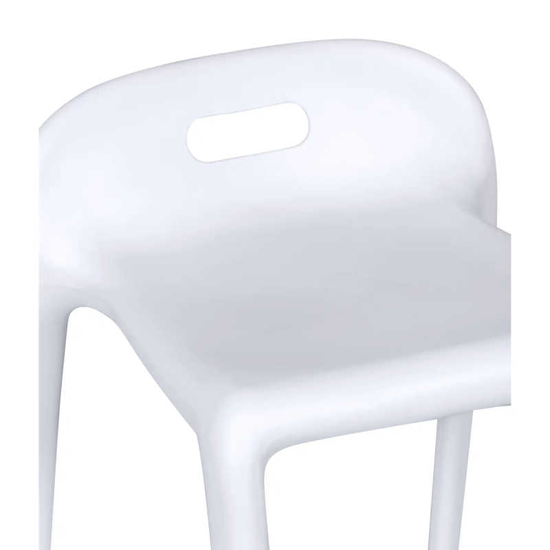 Barstoel design Didi 45 cm Wit | Minimalistisch en lichtgewicht ontwerp