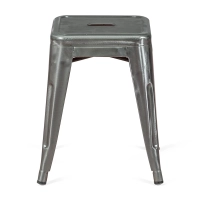 Hocker Metallisch Bistro 45 cm | Industrieller Stil Stapelbar