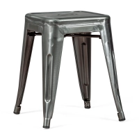 Stołek Metaliczny Bistro 45 cm | Styl industrialny Możliwość sztaplowania