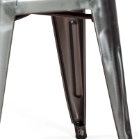 Barstol Metallic Bistro 45 cm | Industriell stil Stapelbar