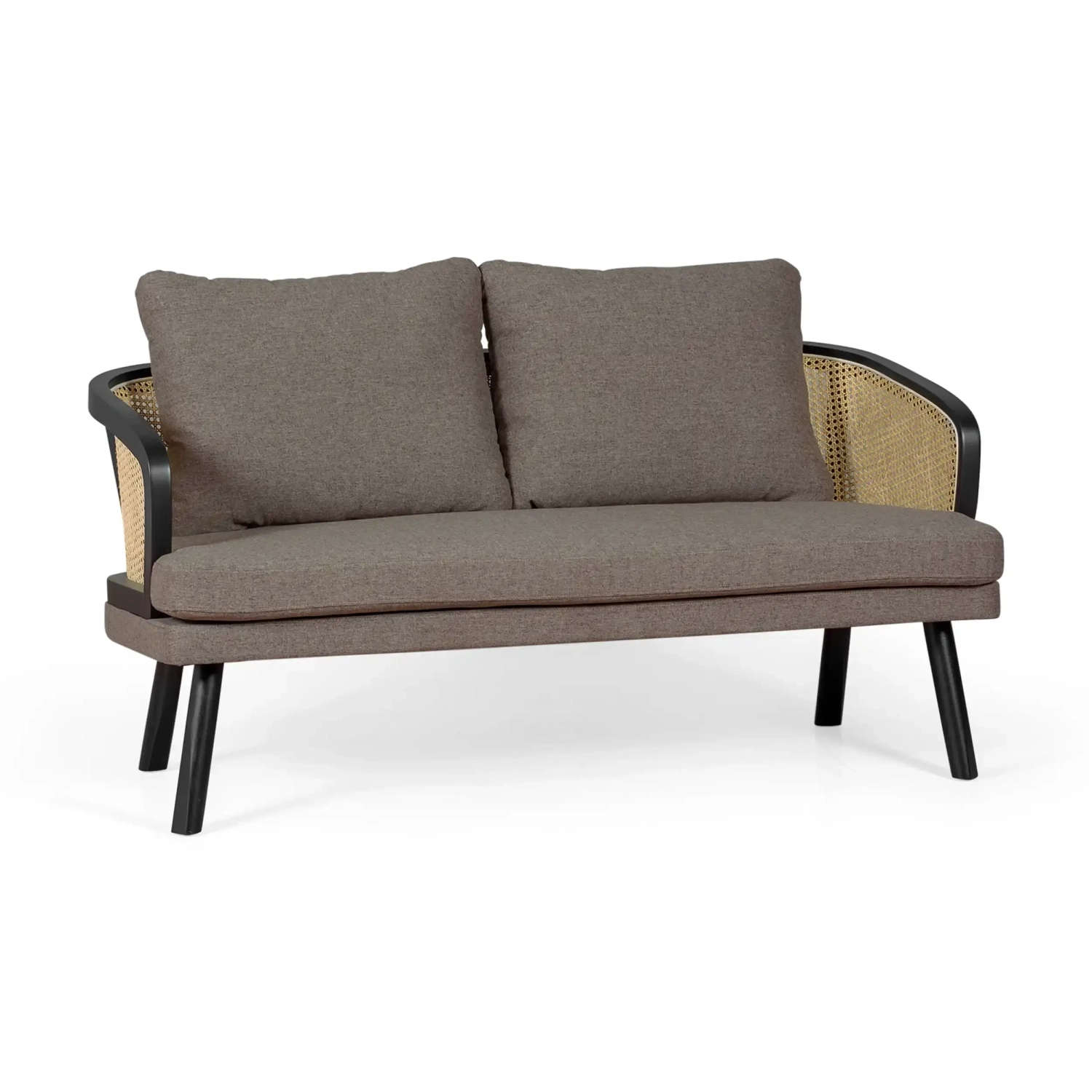 Loveseat 2-Sitzer Sofa Leeds aus natürlichem Rattan | Vintage Style Skandinavisch