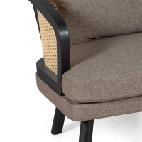 Loveseat 2-Sitzer Sofa Leeds aus natürlichem Rattan | Vintage Style Skandinavisch