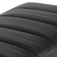 Praga Design Bench in Chrome-plated Steel and Leatherette | Modern Style