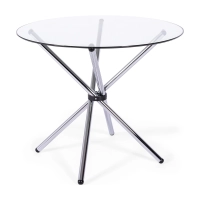 Mesa redonda de vidro 80 cm | Design moderno para cozinha e sala de jantar