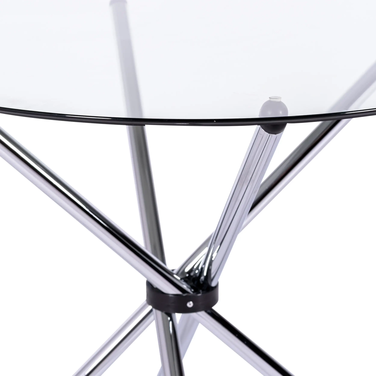 Okrągły szklany stół 80 cm | Nowoczesny design do kuchni i jadalni