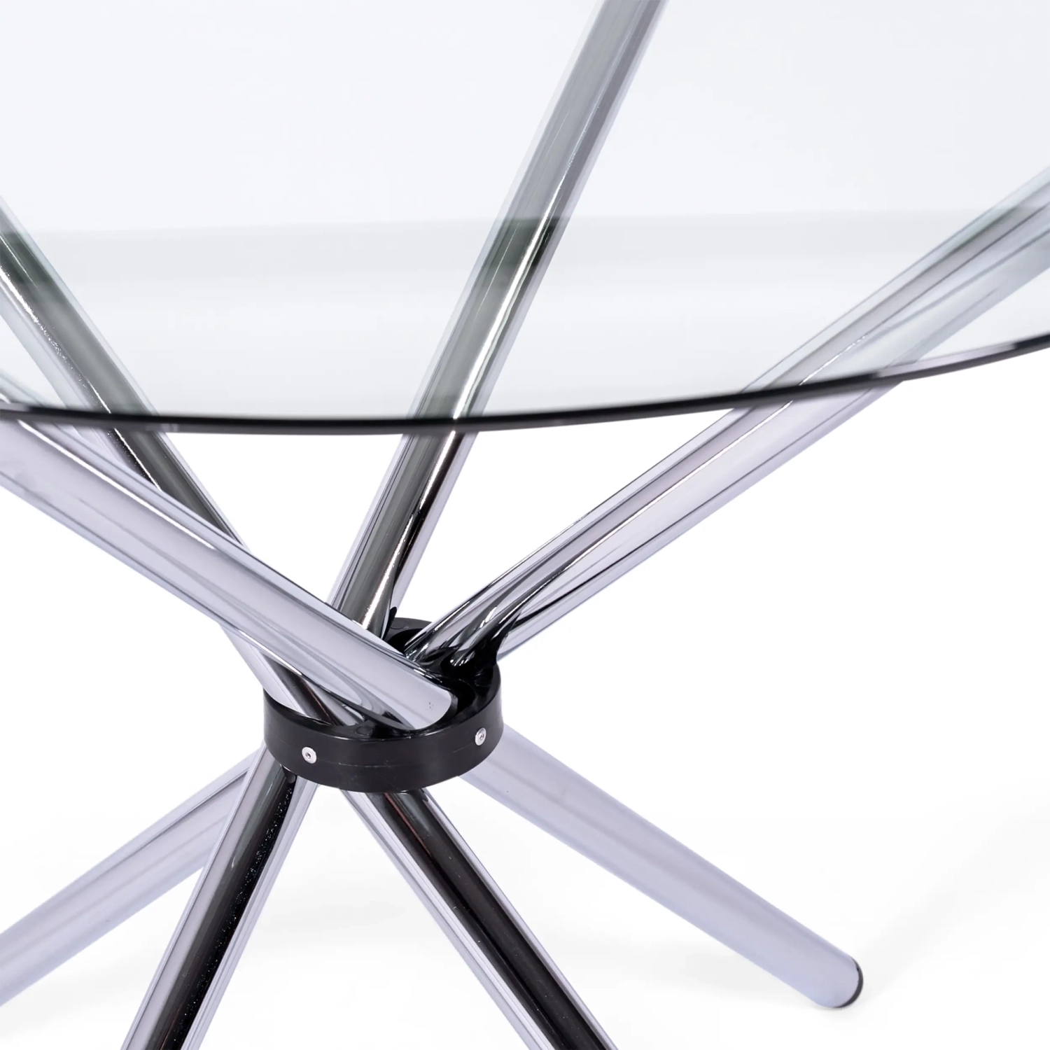 Mesa Redonda de Cristal 80 cm | Diseño Moderno para Cocina y Comedor