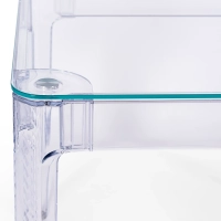 Ghost Square Dining Table 80 cm : Transparent Modern Design