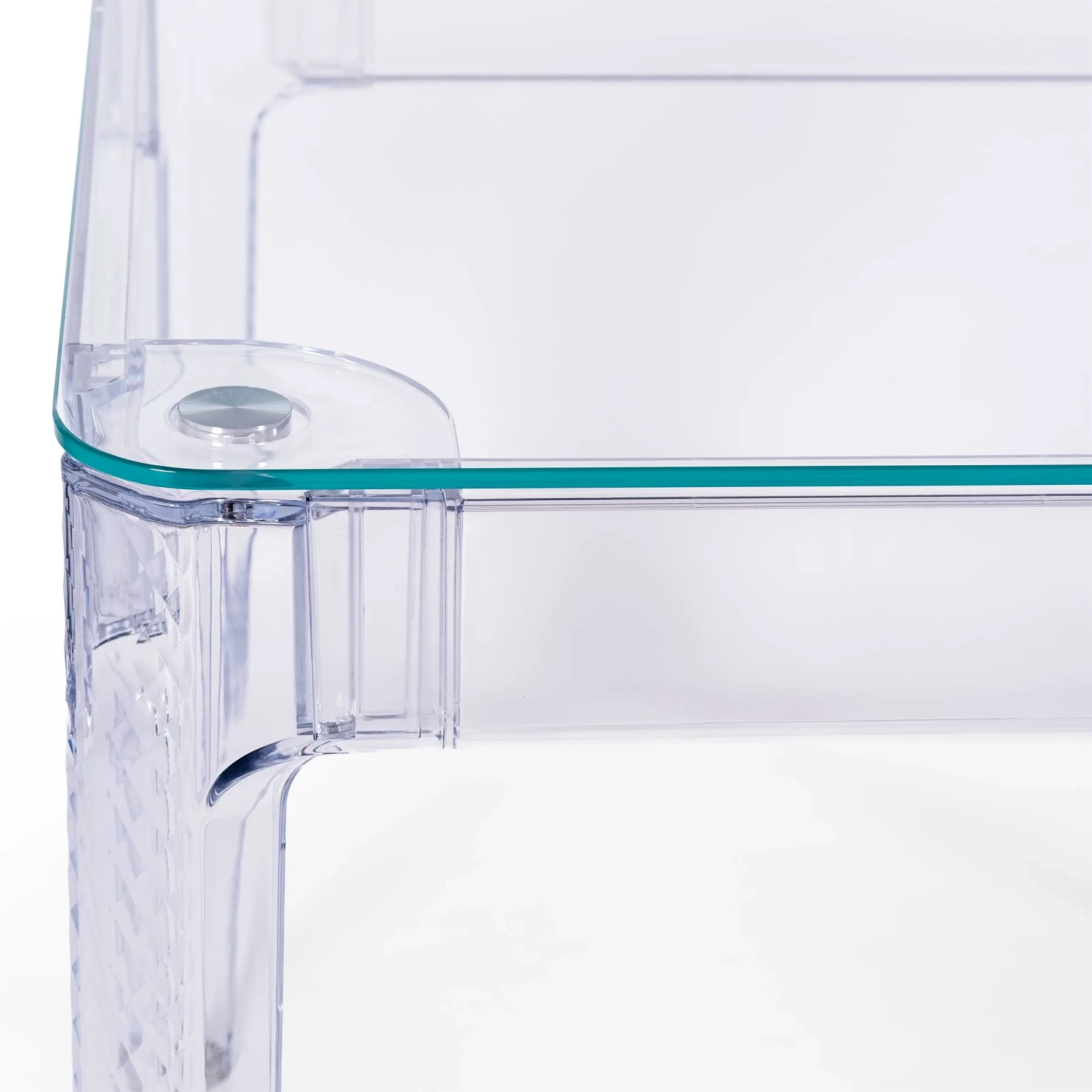 Mesa de jantar quadrada Ghost 80 cm : Design moderno transparente