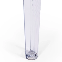 Kwadratowy stół jadalniany Ghost 80 cm: przezroczysty, nowoczesny design
