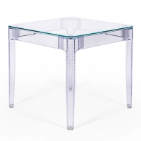 Ghost Square Esstisch 80 cm : Transparentes Modernes Design