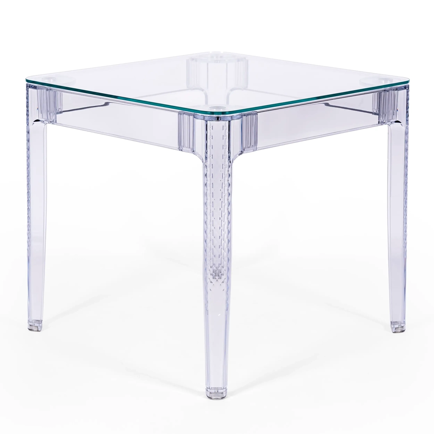 Mesa de jantar quadrada Ghost 80 cm : Design moderno transparente