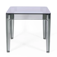Čtvercový jídelní stůl Ghost 80 cm : transparentní moderní design
