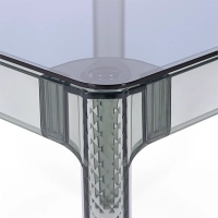 Ghost Kvadratiskt matbord 80 cm : Transparent Modern Design