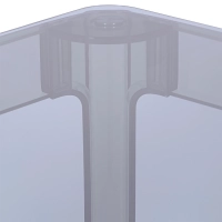 Ghost Vierkante Eettafel 80 cm : Transparant Modern Ontwerp