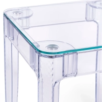 Mesa Ghost Cuadrada 60x60 cm | Diseño Transparente y Minimalista