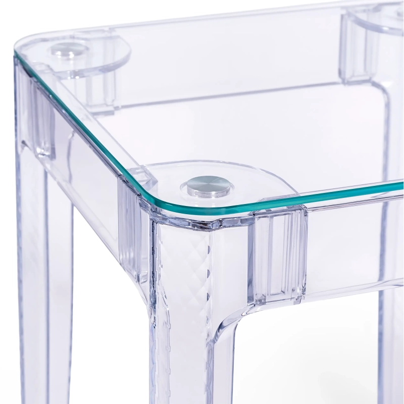 Mesa Ghost Cuadrada 60x60 cm | Diseño Transparente y Minimalista
