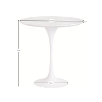 Inspiratie Bijzettafel Tulip Carrara Marmer Ø50 cm | Mobelarium