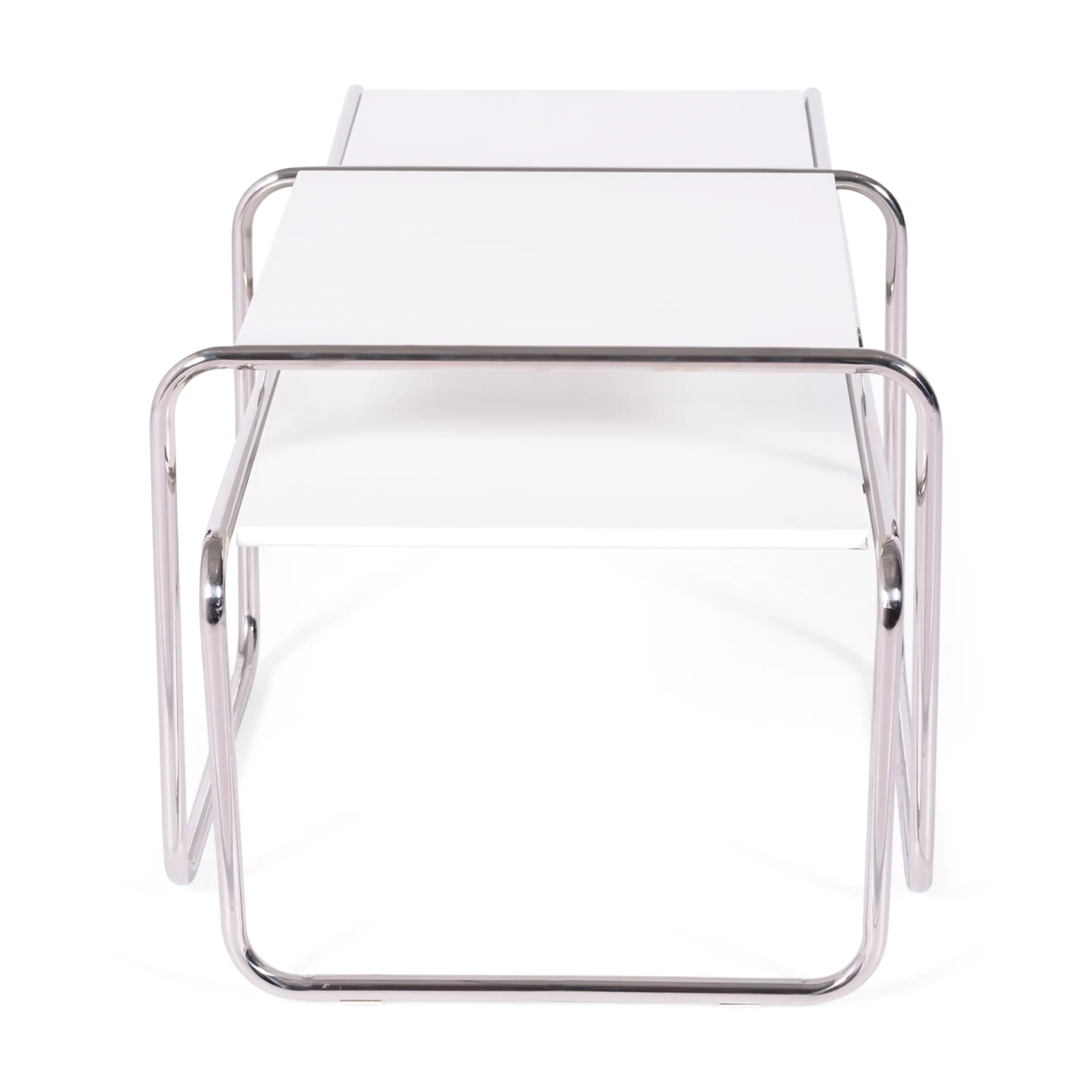 Conjunto de inspiração Mesas Laccio Breuer | Design Bauhaus | Mesas de centro e mesas de apoio
