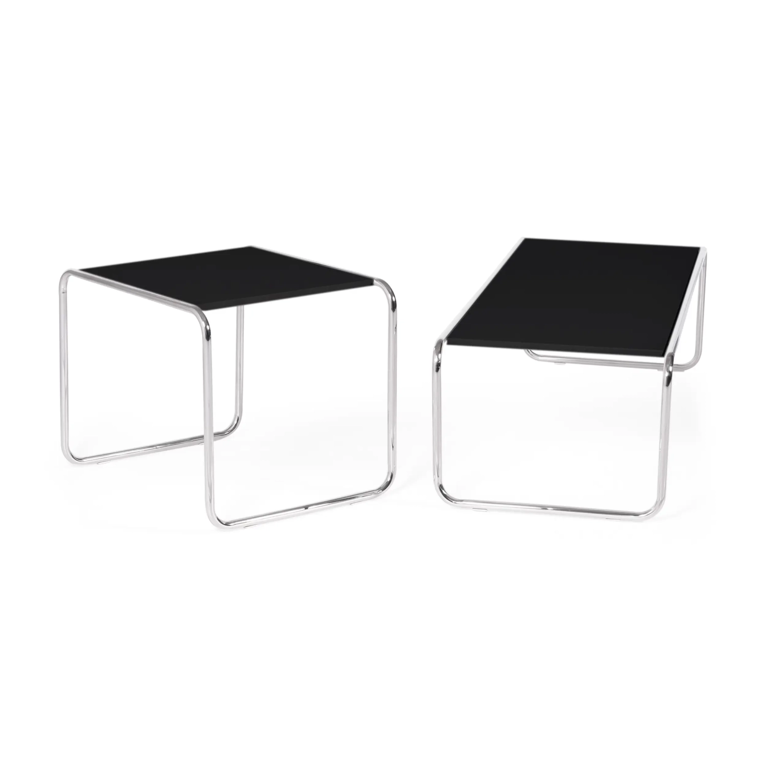 Conjunto de inspiração Mesas Laccio Breuer | Design Bauhaus | Mesas de centro e mesas de apoio