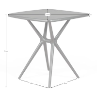 Trädgårdsbord Moises 72 cm | Modernt, lätt och starkt | Inomhus och utomhus