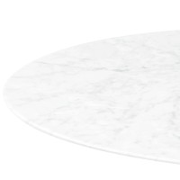 Inspirační tulipánový jídelní stůl v mramoru Carrara 120 cm - designový nábytek