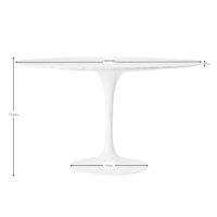 Table Dining Tulip Marbre  100 cm
