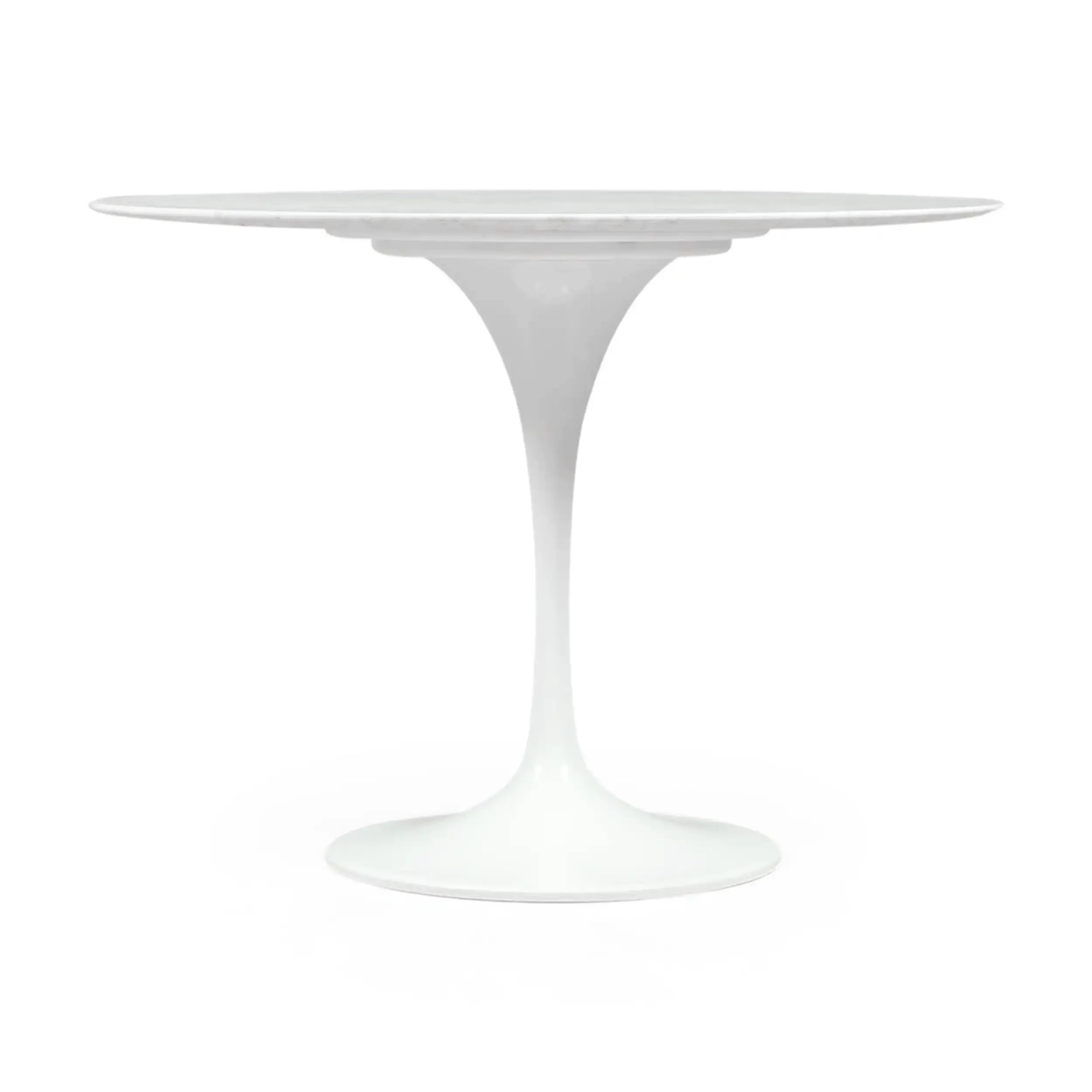 Inspiration Design Esstisch Tulip 100Ø in Carrara Marmor - Mobelarium